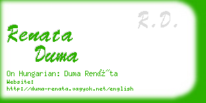 renata duma business card